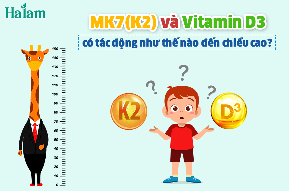 MK7 và Vitamin D3 có tác động như thế nào đến chiều cao?